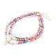 Moon & Star Brass Pendant Necklaces Sets(NJEW-JN03438)-1