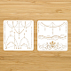 2Pcs 2 Styles PET Hollow Out Drawing Painting Stencils(DIY-WH0416-0018)-1