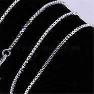 Brass Box Chains Necklaces, Soldered, Unisex, Platinum, 20 inch(50cm)(MAK-BB62661-H)