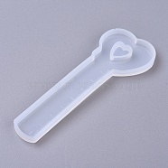 DIY Love Heart Ruler Silicone Molds, Resin Casting Molds, For UV Resin, Epoxy Resin Jewelry Making, White, 118x41x6mm, Inner Size: 110x37.5mm(DIY-G014-05)