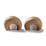 3D Animal Ear Opaque Resin Cabochons, Bear Ears, for DIY Headband Making, Camel, 20x25x14mm(CRES-P029-B01)
