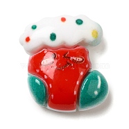 Christmas Theme Opaque Resin Cabochons, Christmas Socking, 20x16x7mm(RESI-B028-01F)