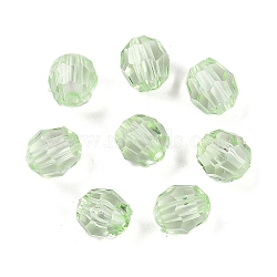 Transparent Acrylic Beads, Faceted, Cone, Lime, 7.5mm, Hole: 1.7mm, 2173pcs/500g(OACR-Q015-01G)