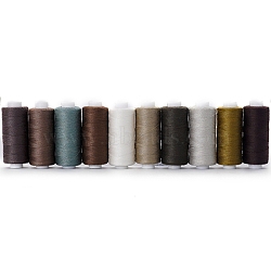 10 Colors Polyester Sewing Thread, Mixed Color, 260x60x27mm, 10pcs/set(PW-WG4C286-03)