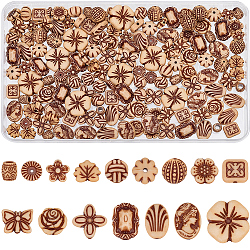 160Pcs 16 Styles Opaque Acrylic Beads, Mixed Shapes, 8.5~19.9x8.5~19.6x3.8~10.2mm, Hole: 1.2~3.8mm, 10pcs/style(SACR-SC0001-63)