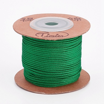 Nylon Cords, String Threads Cords, Round, Green, 1.5mm, about 25m/roll