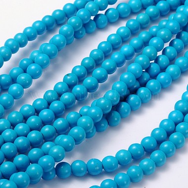 6mm Turquoise Round Howlite Beads