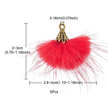 décorations pendantes de pompon en fausse fourrure de vison(FIND-YW0002-24C)-4