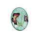 Butterfly Printed Glass Oval Cabochons(GGLA-N003-22x30-C)-2