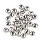316 Surgical Stainless Steel Beads, Rondelle, Cadmium Free & Nickel Free & Lead Free, Stainless Steel Color, 3x2mm, Hole: 1mm(STAS-G382-01P)