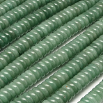 Flat Round/Disc Natural Green Aventurine Beads Strands, Heishi Beads, 12x4mm, Hole: 1mm, about 50pcs/strand, 7.87 inch(X-G-R310-10)