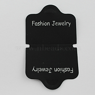 Plastic Display Cards, Black, 118x70x0.3mm(PDIS-S005)