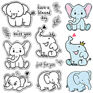 Custom PVC Plastic Clear Stamps, for DIY Scrapbooking, Photo Album Decorative, Cards Making, Stamp Sheets, Film Frame, Elephant, 160x110x3mm(DIY-WH0439-0416)