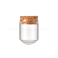Glass Wishing Bottle Display Decorations, with Cork, Clear, 3x4cm, Capacity: 10ml(0.34fl. oz)(CON-WH0086-092B)