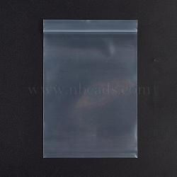 Plastic Zip Lock Bags, Resealable Packaging Bags, Top Seal, Self Seal Bag, Rectangle, White, 16x11cm, Unilateral Thickness: 3.9 Mil(0.1mm), 100pcs/bag(OPP-G001-B-11x16cm)