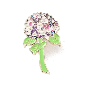 Flower Zinc Alloy Brooches, Floral Enamel Pins, Colorful, 36x21x1.5mm