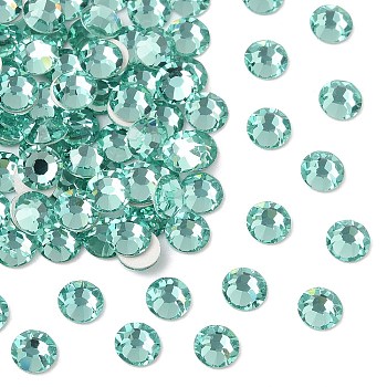 Preciosa&reg MAXIMA Crystal No Hotfix Flatback Stones, Czech Crystal, Dura Foiling, Round(438 11 615 Chaton Rose), 50005 Caribbean Sea, SS8(2.3~2.5mm)