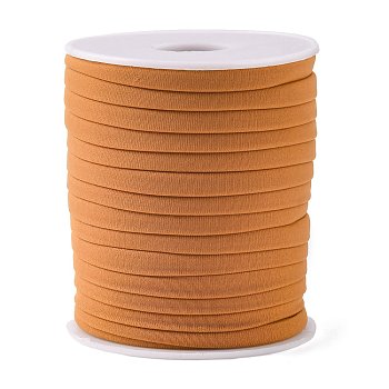 Soft Nylon Cord, Flat, Sandy Brown, 5x3mm, about 21.87 yards(20m)/roll