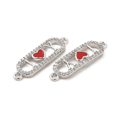 Brass Micro Pave Clear Cubic Zirconia Connetor Charms(KK-E068-VB403-2)-2