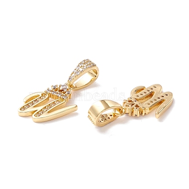 Eco-Friendly Brass Micro Pave Cubic Zirconia Pendants(KK-K265-01G-W)-2