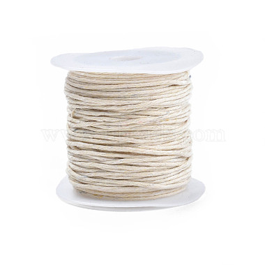1mm LightGoldenrodYellow Waxed Cotton Cord Thread & Cord