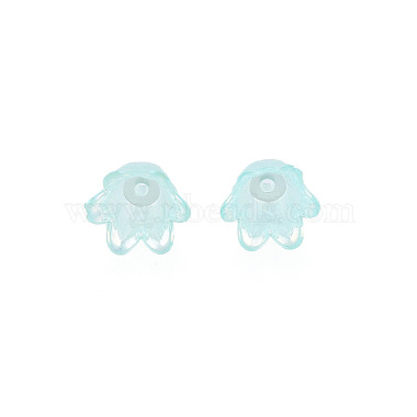 6-Petal Imitation Jelly Acrylic Bead Caps(JACR-T002-02F)-3