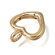 Brass Spring Gate Rings(KK-CBA4292-06G)-2