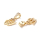 Eco-Friendly Brass Micro Pave Cubic Zirconia Pendants(KK-K265-01G-W)-2