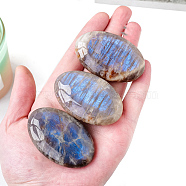 Natural Rainbow Moonstone Healing Stones, Oval Stones, Pocket Palm Stones for Reiki Balancing, 50~60mm(PW-WGEEFAF-01)