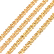Brass Twisted Chains, Curb Chains, Unwelded, with Spool, Oval, Lead Free & Cadmium Free, Golden, 1.8x1x0.36mm, about 92m/roll(CHC-S100-G)