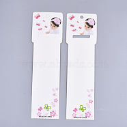 Cardboard Display Cards, Used For Necklace, Bracelet, Rectangle, Ivory, 20x5.5cm(CDIS-T003-31)