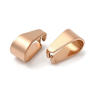 Ion Plating(IP) 304 Stainless Steel Snap On Bails, Rose Gold, 9x4x6mm, Pin: 0.6mm(STAS-F074-03RG)
