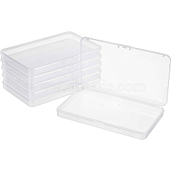 Transparent Plastic Storage Box, for Disposable Face Mouth Cover, Portable Rectangle Dust-proof Mouth Face Cover Storage Containers, Clear, 18.9x11.2x1.7cm(CON-BC0006-19)