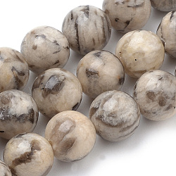 Natural Feldspar Beads Strands, Round, 8mm, Hole: 1mm, about 50pcs/strand, 15.7 inch(X-G-S259-26-8mm)