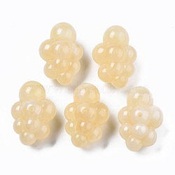 Acrylic Beads, Imitation Gemstone Style, Bisque, 33x23x17mm, Hole: 2mm, about 80pcs/500g(OACR-N130-020A-A07)