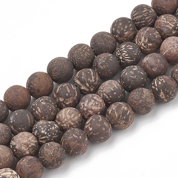 Natural Starburst Jasper Beads Strands, Frosted, Round, 10mm, Hole: 1.2mm, about 37~40pcs/strand, 14.9~15.1 inch(38~38.5cm)