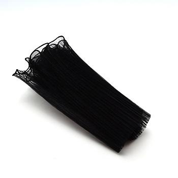Pleated Gauze Yarn Flower Bouquets Wrapping Packaging, Suitable for Mother's Day Gift Giving Decoration, Black, 280mm, about 5 yards(4.57m)/bag