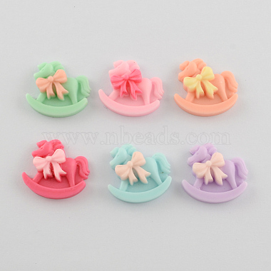 24mm Mixed Color Horse Resin Cabochons
