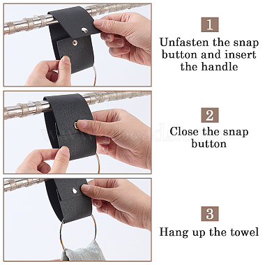 6Pcs PU Leather Towel Hook(AJEW-CL0003-35A)-6