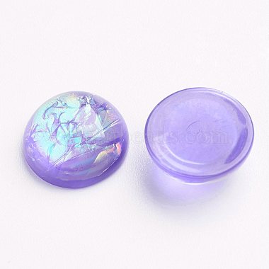 Half Round Resin Imitation Opal Cabochons(X-CRES-D029-16)-2