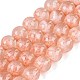 Transparent Half Spray Painted Glass Beads Strands(GLAA-Q110-02A-06)-1