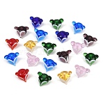 Handmade Lampwork Beads, Fox, Mixed Color, 12~12.5x17.5~18.5x16.5~17mm, Hole: 1.8~2mm(LAMP-T030-01M)