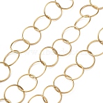 Ion Plating(IP) 304 Stainless Steel Rolo Chains, Soldered, with Spool, Golden, 13x1mm(CHS-G027-06G)