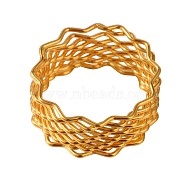 Trendy Iron Hollow Wide Band Rings, Golden, 16mm(RJEW-JL079)