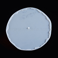 Silicone Molds, Resin Casting Molds, For UV Resin, Epoxy Resin Jewelry Making, Flat Round Tray, White, 250x7mm, Inner Diameter: 240mm(X-DIY-L021-41C)