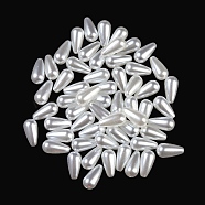 ABS Plastic Imitation Shell Pearl Beads, Teardrop, Seashell Color, 16x8x8mm, Hole: 1.5mm, 1111cs/500g(KY-S171-18B)