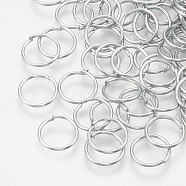 Iron Jump Rings, Open Jump Rings, Cadmium Free & Lead Free, Raw(Unplated), 21 Gauge, 4x0.7mm, Inner Diameter: 2.5mm, about 25000pcs/1000g(IFIN-Q123-02-0.7x4)