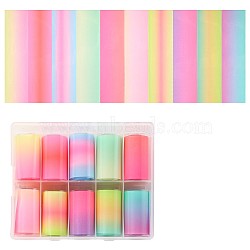 Nail Art Transfer Stickers Decals, for DIY Nail Tips Decoration of Women, Starry Sky Pattern, Mixed Color, 40mm, 1m/roll, 10rolls/box(MRMJ-R119-01)