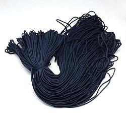 Polyester & Spandex Cord Ropes, 16-Ply, Prussian Blue, 2mm, about 109.36 yards(100m)/bundle(RCP-R007-365)