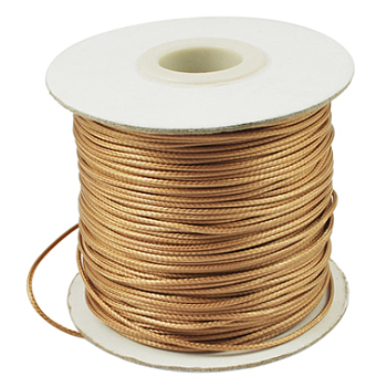 Korean Waxed Polyester Cord, Bead Cord, Goldenrod, 1.2mm, about 185yards/roll